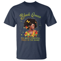 Black Queen The Most Powerful Piece In The Game Melanin Girl Butterfly T Shirt - Wonder Print Shop
