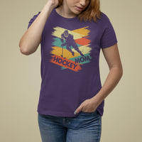 Hockey Mom T Shirt For Women Mother's Day Mama Of Hockey Player - Wonder Print Shop