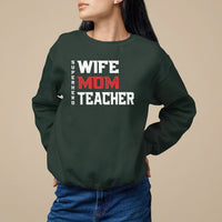 Mother's Day Sweatshirt Wife Mom Teacher Superhero - Wonder Print Shop
