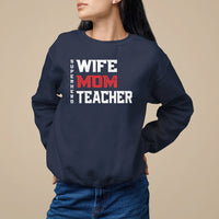 Mother's Day Sweatshirt Wife Mom Teacher Superhero - Wonder Print Shop