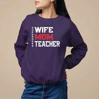 Mother's Day Sweatshirt Wife Mom Teacher Superhero - Wonder Print Shop