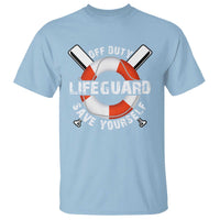 Funny Off Duty Lifeguard T Shirt Save Yourself Swimming Pool - Wonder Print Shop