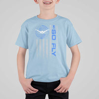 So Fly USA Swimming Team Sports Athlete Aquatic T Shirt For Kid - Wonder Print Shop
