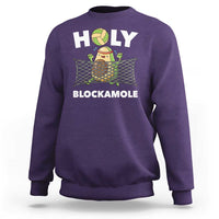Funny Volleyball Sweatshirt Holy Blockamole Cute Avocado - Wonder Print Shop