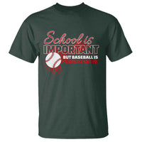 Funny School Is Important But Baseball Is Importanter T Shirt - Wonder Print Shop