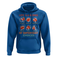 Funny Baseball Hoodie Life Is A Series Of Important Choices Types of Baseball Pitches - Wonder Print Shop