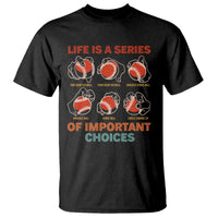 Funny Baseball T Shirt Life Is A Series Of Important Choices Types of Baseball Pitches - Wonder Print Shop