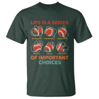 Funny Baseball T Shirt Life Is A Series Of Important Choices Types of Baseball Pitches - Wonder Print Shop
