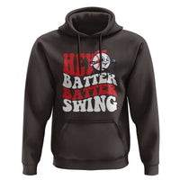 Funny Baseball Hoodie Hey Batter Swing Groovy - Wonder Print Shop