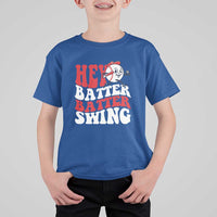 Funny Baseball T Shirt For Kid Hey Batter Swing Groovy - Wonder Print Shop