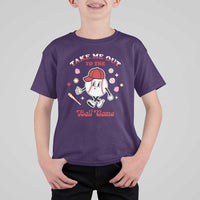 Funny Baseball T Shirt For Kid Take Me Out To The Ball Game Groovy - Wonder Print Shop