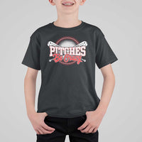 Funny Baseball T Shirt For Kid Pitches Be Crazy - Wonder Print Shop