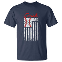 Baseball Coach Dad T Shirt Like A Normal Dad Only Cooler America Flag - Wonder Print Shop
