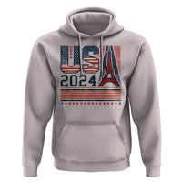 USA Eiffel Tower 2024 Hoodie Patriotic Sports Supporter Souvenir - Wonder Print Shop