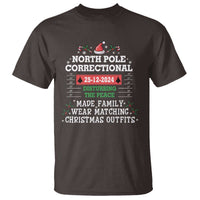 Funny Christmas Family Matching T Shirt North Pole Correctional Disturbing The Peace - Wonder Print Shop