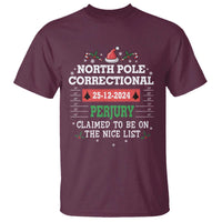 Funny Christmas Family Matching T Shirt North Pole Correctional Perjury - Wonder Print Shop