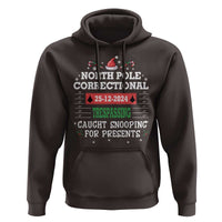 Funny Christmas Family Matching Hoodie North Pole Correctional Trespassing