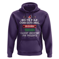 Funny Christmas Family Matching Hoodie North Pole Correctional Trespassing