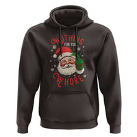 Funny Christmas Hoodie Nothing For You Whore Santa Middle Finger