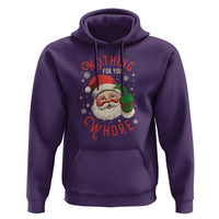 Funny Christmas Hoodie Nothing For You Whore Santa Middle Finger