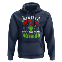 Funny Christmas Hoodie On The List Of Naughty And I Regret Nothing