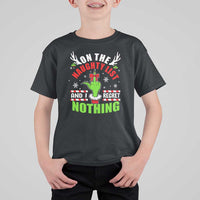 Funny Christmas T Shirt For Kid On The List Of Naughty And I Regret Nothing - Wonder Print Shop