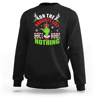 Funny Christmas Sweatshirt On The List Of Naughty And I Regret Nothing - Wonder Print Shop