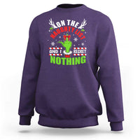 Funny Christmas Sweatshirt On The List Of Naughty And I Regret Nothing - Wonder Print Shop