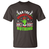 Funny Christmas T Shirt On The List Of Naughty And I Regret Nothing - Wonder Print Shop