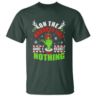 Funny Christmas T Shirt On The List Of Naughty And I Regret Nothing - Wonder Print Shop