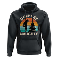 Funny Xmas Hoodie Don't Be Naughty Dog Peeing Christmas Tree