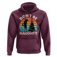 Funny Xmas Hoodie Don't Be Naughty Dog Peeing Christmas Tree