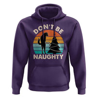 Funny Xmas Hoodie Don't Be Naughty Dog Peeing Christmas Tree