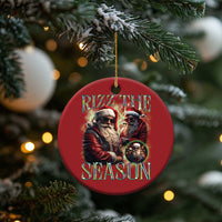 Funny Xmas Santa Christmas Ornament Rizz The Season Cool Santa - Wonder Print Shop