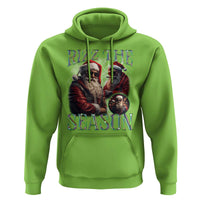Funny Christmas Santa Hoodie Rizz The Season Cool Santa