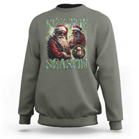 Funny Christmas Santa Sweatshirt Rizz The Season Cool Santa - Wonder Print Shop
