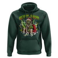 Funny Weed Christmas Hoodie Merry Juana Santa Skeleton 420