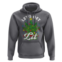 Funny Weed Christmas Hoodie Let's Get Lit Christmas Tree Cannabis