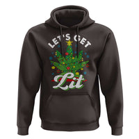 Funny Weed Christmas Hoodie Let's Get Lit Christmas Tree Cannabis
