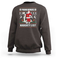 Funny Christmas Sweatshirt Proud Members Of A Naughty List - Wonder Print Shop