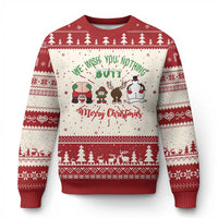 Funny Xmas Ugly Christmas Sweater Wishing You Nothing Butt A Merry Christmas - Wonder Print Shop