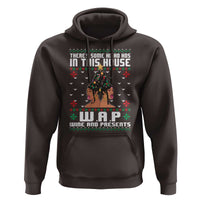 Funny Christmas Hoodie There Is Some Ho Ho Hos In This House WAP Wine And Present