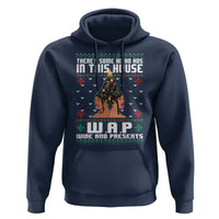 Funny Christmas Hoodie There Is Some Ho Ho Hos In This House WAP Wine And Present