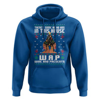 Funny Christmas Hoodie There Is Some Ho Ho Hos In This House WAP Wine And Present