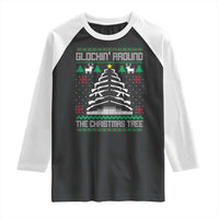 Christmas Gun Lover Raglan Shirt Glocking Around The Christmas Tree