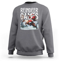 Christmas Hunting Sweatshirt Reindeer Game Santa Hunter Deer Season - Wonder Print Shop
