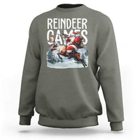 Christmas Hunting Sweatshirt Reindeer Game Santa Hunter Deer Season - Wonder Print Shop