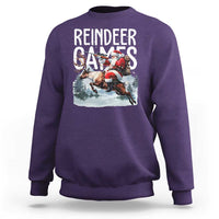 Christmas Hunting Sweatshirt Reindeer Game Santa Hunter Deer Season - Wonder Print Shop