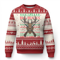 Xmas Hunting Ugly Christmas Sweater I Like Big Bucks And I Cannot Lie Deer Hunter - Wonder Print Shop
