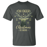 Christmas Hunting T Shirt Oh Deer Christmas Is Here Hunter - Wonder Print Shop